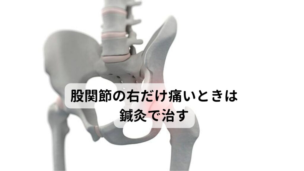 股関節の右だけ痛いときの治し方は鍼灸治療