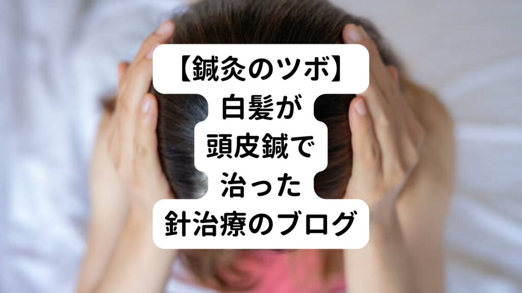 【鍼灸のツボ】白髪が頭皮鍼で治った針治療のブログ