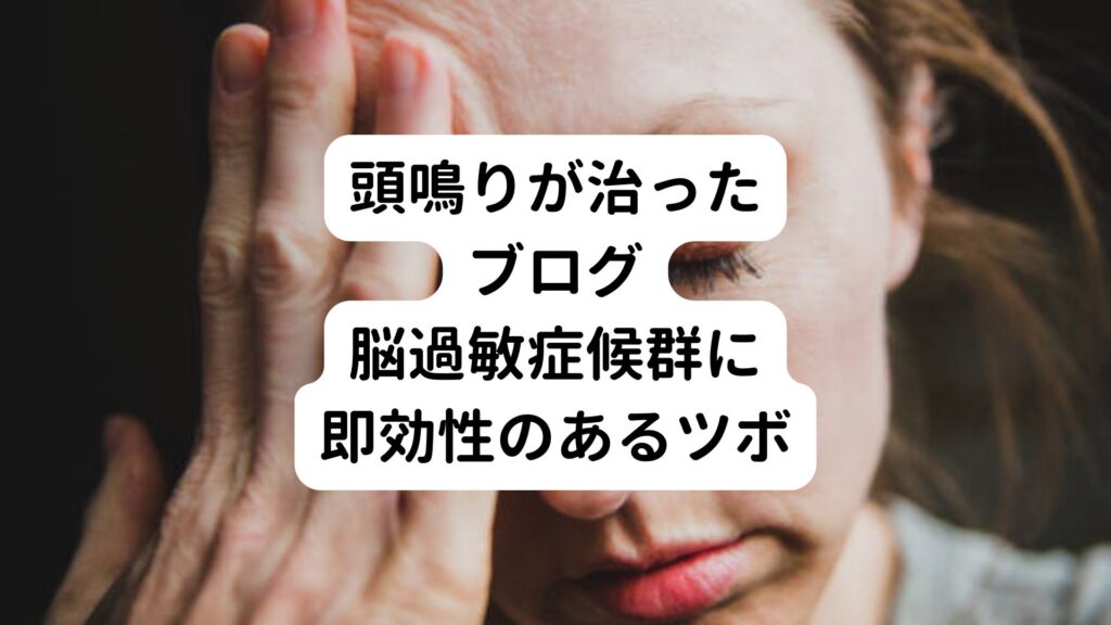 【頭鳴りが治ったブログ】脳過敏症候群に即効性のあるツボ