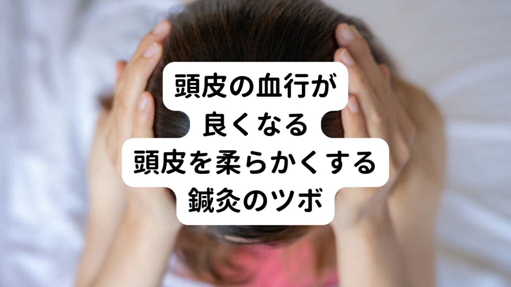 【頭皮の血行が良くなる】頭皮を柔らかくする鍼灸のツボ