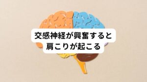 ストレスとは、ある種の心身の緊張状態をさします。
極度に強い緊張状態が続いたとき、あるいは長期に渡って緊張状態が続いたときなどに心身の不具合となって現れます。

抑うつや心因性のストレスは、自律神経の働きを崩してしまい交感神経を優位に反応させてしまいます。
この交感神経の優位性が首・肩周辺の筋肉の血管が収縮させてしまい、これが血行不良につながって肩こりが発生してしまいます。