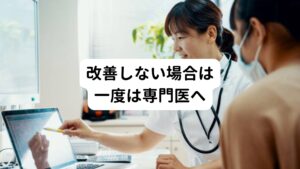 「今まで運動や食生活、姿勢などを気をつけてきたけどなかなか改善しない」
こういう状態になると不安になりますよね。

不安を解消されるためにも一度は専門的な機関で診てもらい根本的な原因をはっきりさせることも大切です。
とくに内臓に関係した疾患が原因であれば専門医での治療が必要です。